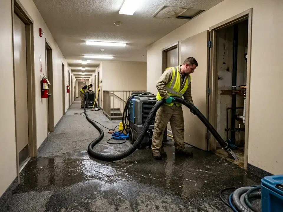 multi-unit-apartment-hallway-f-005 — frequently asked questions, Emergency Burst Pipe Water Extraction & Removal in Cedar La…